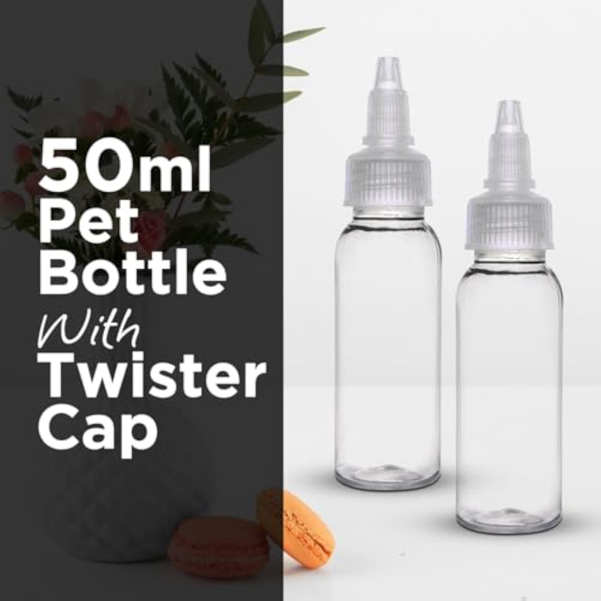 50ml Twist Top Applicator with Transparent Bottle